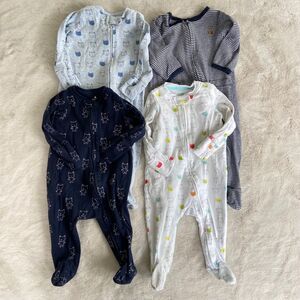 Baby Gap Footie Zippy Pajamas - bundle of 4 - 3-6 months